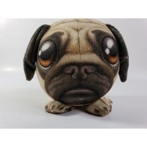 Pug Dog Fur Balls Plush Collectible Realistic Soft Toy Collectible 2016